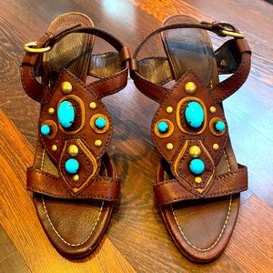 MIU MIU HEELS 38.5 vero cuoio